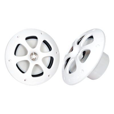 KFC-1613MRW - Par de altavoces fabricado en grado marinos en color blanco de 6.5" de 100 W de entrada máxima