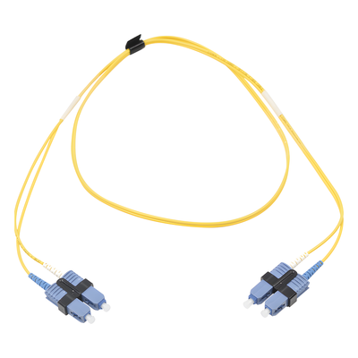 FJ2-SCUSCUL-01 - Jumper de Fibra Óptica Monomodo / OS2 / SC/UPC Duplex / OFNR / 1 Metro (3.28 Pies) / Amarillo