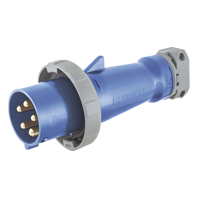 HUB-HBL-530-P9W - Clavija industrial / 30 A / 120/208 V CA / 4 polos 5 hilos / IP67 / 3 fases / #12-8 AWG