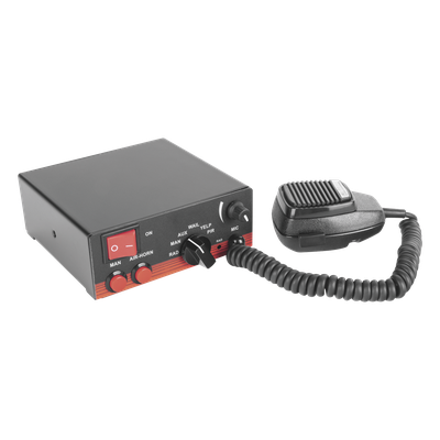 X-ELS-200 - Sirena Electrónica Vehicular / 200W / 120dB / 5 Tonos / Micrófono Uso Rudo / Interconexión Radio