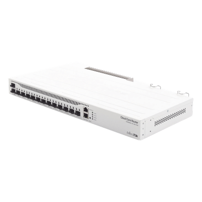 CCR2004-1G-12S+2XS - CCR2004-1G-12S+2XS, Ruteador CPU Quad 1700Mhz, RAM 4G, 1xGigaEth, 12x10G SFP+, 2x25G SFP28, RouterOS L6