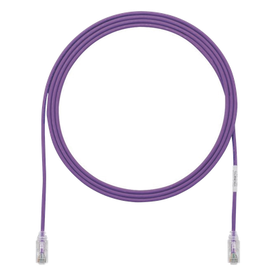 UTP28SP15VL - Cable de Parcheo / Cat6 UTP / 28AWG Diámetro Reducido / 4.57 m (15 ft) / Violeta / CM/LSZH / PoE++