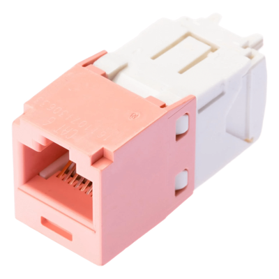 CJ688TGPK - Jack RJ45 / Categoría 6 / Clase E / 8P8C / Terminación sin herramienta / Color Rosa
