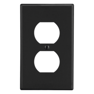 HUB-P8BK - Tapa para Contacto Dúplex / Policarbonato / 4.63 x 2.88 x 0.25 in / Orientación Vertical / UL 94 V2 / Color Negro