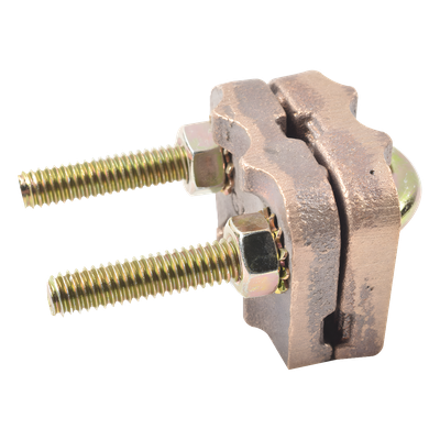TG-AB18 - Conector de Puesta a Tierra / Varilla 5/8" a 1" / Cable 4 a 3/0 AWG / Tubería 3/8" a 3/4" / Bronce