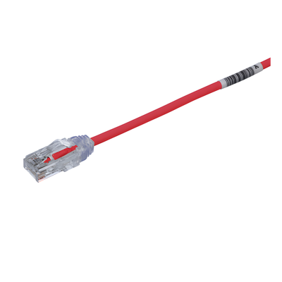UTP28SP0.5MRD - Cable de Parcheo UTP / Cat6 / 28AWG Diámetro Reducido / 0.5 m (1.64 ft) / RJ45 / Rojo