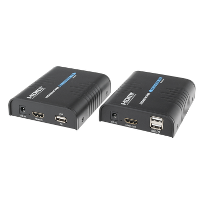 TT373KVM - Kit extensor KVM (HDMI y USB) hasta 120 metros / Resolución 1080P @ 60 Hz/ Soporta Cables de red STP y UTP CAT5/5E/6 / HDMI 1.3 / HDCP 1.2 / PCM / Transmite el Video, Mouse, Teclado y Controla tu DVR vía USB a distancia