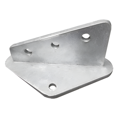 SLM-ANG-2G - Ancla Aleta / 3 Orificios de Sujeción / 2 Puntos de Fijación / 7/16 Pulgadas / Galvanizado en Caliente