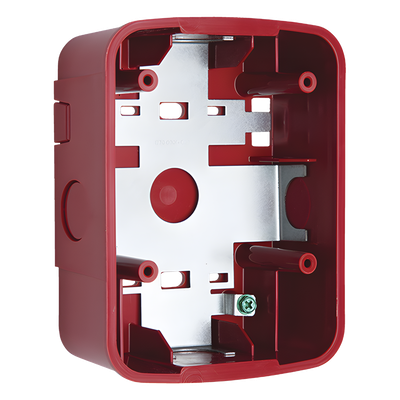 SBB-SPR-L - Caja de Montaje en Pared y Techo / Para Bocina y Bocina con Estrobo / Color Rojo / Compatible Serie L