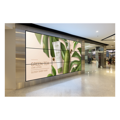 DS-CW3X3LUY-55/WM - Kit Videowall 3×3 / 9 Pantallas 55" / Full HD 1920×1080 60Hz / Controladores 2×HDMI / Estructura Metálica de Pared / 3.6×3.4 pies