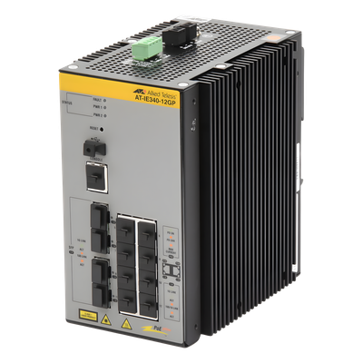 AT-IE340-12GP-980 - Switch Industrial PoE+ / Capa 3 / 8 Puertos Gigabit / 4 SFP / TAA