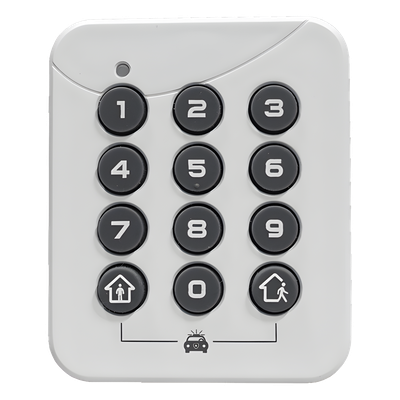 RE652 - PINPad Inalámbrico / Frecuencia 433.92 MHz / Armado 1 Botón / Desarmado 4-10 Dígitos / Alimentación por Batería CR2032 / Tamaño Compacto 5.8 x 5 x 1 cm