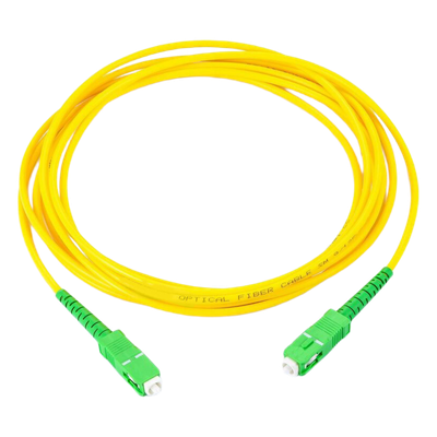 LP-FO-SCA-SCA-02 - Jumper de Fibra Óptica / SC/APC a SC/APC / Monomodo OS1/OS2 / Simplex / 2 m (6.56 pies) / Forro PVC / 2 mm