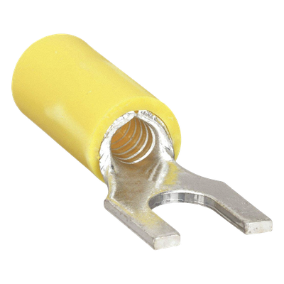 RC1157-100 - Terminal Horquilla Aislada / 12-10 AWG / Amarillo / 25 piezas / Crimp / 24.3 x 13.4 x 6.8 mm