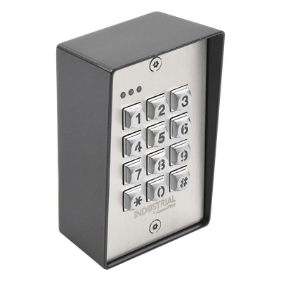 PRO-KEYPAD-1V2 - Teclado de Control de Acceso / 1,200 Usuarios / 3 Grupos Independientes / 3 Relevadores / Salida Wiegand / Antivandálico / Retroiluminación LED