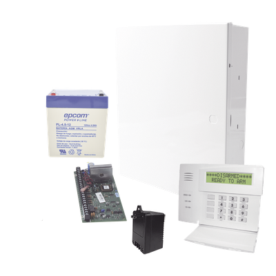 VISTA48/64SPTB - Panel de Alarma Híbrido / 8 Zonas Cableadas Expansible a 48 / Teclado con 4 Zonas Integradas / Monitoreo IP y 4G / 3 Particiones
