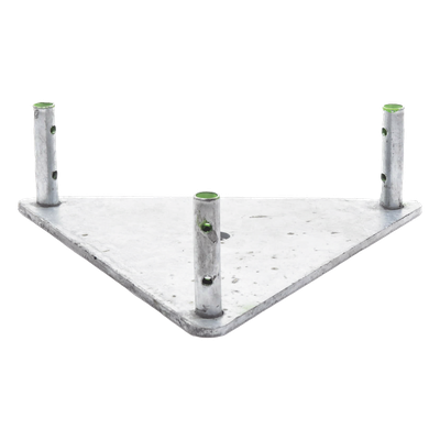 SBA-30G - Base para Torre / Placa de Acero 1/4' / Niple 3/4' Galvanizado / Concreto Estructurado / Compatible TZ30