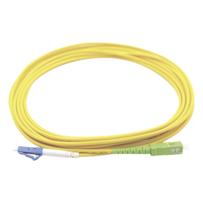 LP-FO-LCU-SCA-03 - Jumper de Fibra Óptica / Monomodo OS1/OS2 / LC/UPC-SC/APC / Simplex / 3 m (9.84 pies) / PVC Amarillo