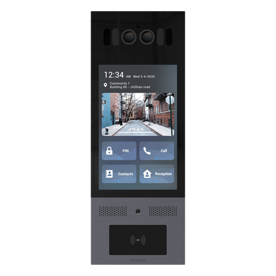 X915SKIT - Frente de Calle IP / IK10 / IP66 / LCD 8 Pulgadas / Reconocimiento Facial / QR y PIN / 3 Puertas / Bluetooth / NFC / SIP / ONVIF