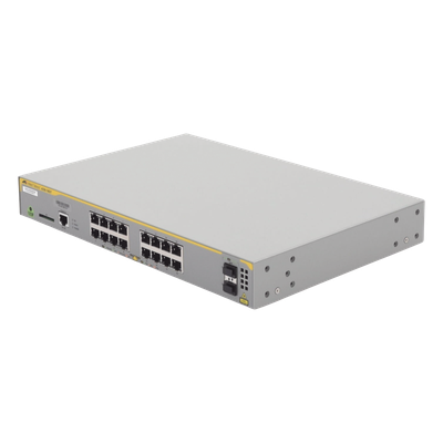 AT-X230-18GT-10 - Switch Administrable Capa 3 / 16 Puertos Gigabit / 2 Puertos SFP / 26.8 Mpps / 1U Rack / 1.44 x 13.43 x 9.09 pulgadas