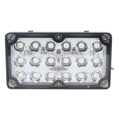 XLTE2315W - Luz de Escena LED / 6X3" / 12 VCC / 1.3 A Máx / Mica Clara / Montaje Permanente