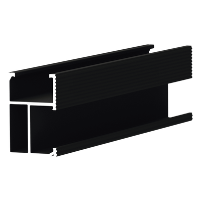 EPL-SR8-2700BLK - Riel de Montaje Fotovoltaico / Aluminio Anodizado Negro / Longitud 2700 mm (8.9 ft) / Estructura Modular / Resistente a Clima Extremo