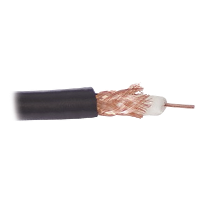 RG59USYSCOB - Cable Coaxial RG59 / Conductor Cobre 20 AWG / Blindaje 80% / 6.5 mm OD / 76 Ohm / 82% Velocidad