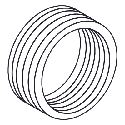 RBA-2519-UR - Reducción Bushing / Aluminio / 1" a 3/4" / Uretano Púrpura / Clase I, II, III / Conduit Rígido e IMC