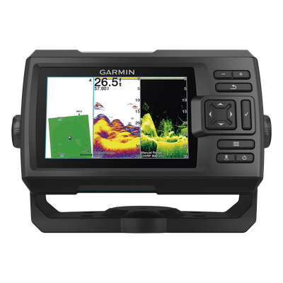10-02551-01 - Fishfinder STRIKER™ Vivid 5cv / Pantalla WVGA a Color 5.0" / Resolución 800x480 píxeles / Receptor GPS Integrado / Sonda Tradicional Frecuencia Dual / ClearVü / Potencia de Transmisión 500 W (RMS) / IPX7 / Quickdraw Co