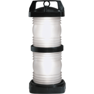 1367E00BLK - Luz de Navegación Doble Lente / 3 Millas Náuticas / Visibilidad 360° / Polímero de Policarbonato Negro