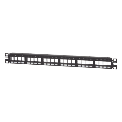 NKPP24FMY - Panel de Parcheo Modular / 24 Puertos / 1UR / 19" / Acero Inoxidable / Numerado / Sin Conectores