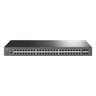 TL-SG3452X - Switch Administrable / 48 Puertos Gigabit / 4 Puertos SFP+ 10G / Rendimiento 176 Gbps / Sin Ventilador / Gestión Centralizada en la Nube