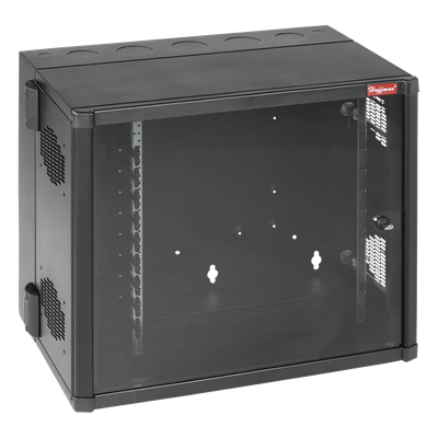 EWMW242825 - Gabinete de Pared 19in / 12 UR / Profundidad Extendida 635 mm (25 in) / Puerta Vidrio Templado / NEMA 12 / Montaje Sin Herramientas