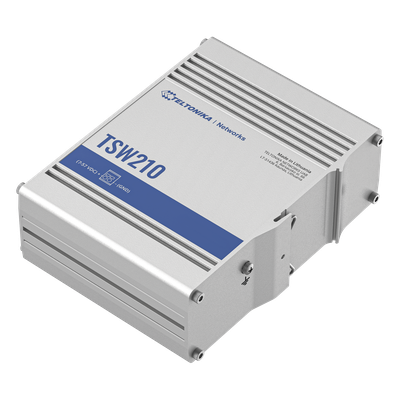 TSW210 - Switch Industrial No-Administrable / 8 Puertos Gigabit / 2 SFP 1G / IP30 / -40°C a +75°C / 4.53 x 3.74 x 1.10 pulgadas