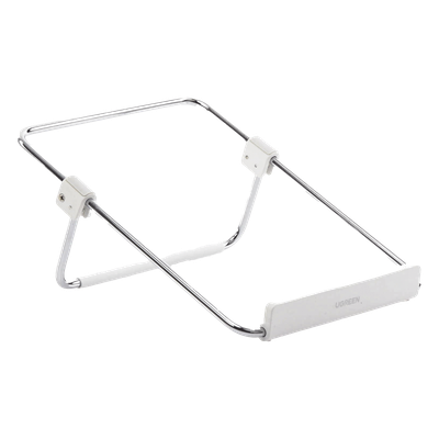 80348 - Soporte para Laptop / Plegable / Ajustable 87-132 mm / 11''-16'' / Carga 20 kg / 110g / Acero y Silicona / Plata