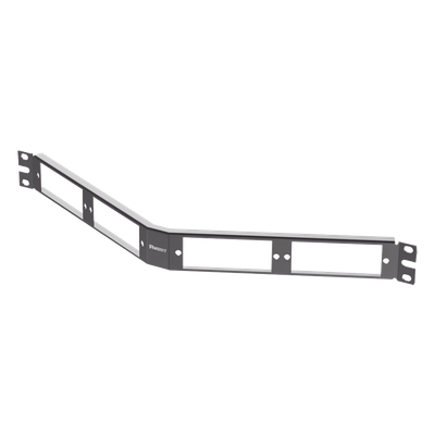 CFAPPBL1A - Patch Panel de Fibra Óptica, Para 4 Placas Acopladras FAP o FMP, Angulado, Color Negro, 1UR