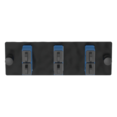 FAP3WBUDSCZ - Placa Acopladora de Fibra Óptica / 3 Conectores SC Duplex (6 Fibras) / Monomodo OS1/OS2 / Color Azul / Diseño Modular Zero RU