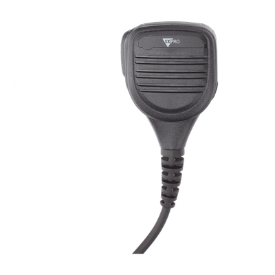 TX-308-K01 - Micrófono-Bocina para Intemperie / IP54 / Cable Kevlar Grado Médico / Resistencia 40 kg / PTT con Guantes / Clip Rotativo 360°