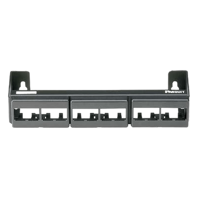 CWPP12WBL - Panel de Parcheo Modular / 12 Puertos / Mini-Com / Montaje en Pared / 228.6 x 44.45 x 63.5 mm / 9 x 1.75 x 2.5 pulgadas / Sin Conectores