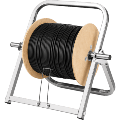 LP-SCR - Soporte Desenrollador de Cable / Capacidad 80 kg (176.4 lb) / Acero Reforzado Anti-óxido / Plegable Sin Herramientas / Fibra Óptica Drop y Cables de Red