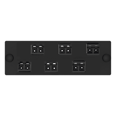 FAP6WABLDLCZ - Placa Acopladora de Fibra Óptica / 12 Fibras LC Duplex / OM3-OM4 / Alta Densidad / Color Negro