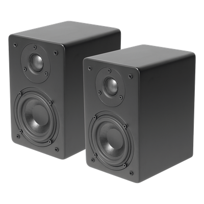 CT4/PAR - Par de Altavoces de Estantería / Woofer 4'' / Tweeter 1'' Aluminio / 40 Watts / 8 Ohms / 85-20k Hz / Negro Mate