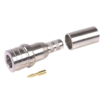 RQA-5000-C - Conector QMA Macho / Anillo Plegable / RG-58/U, LMR-195 / 50 Ohm / 0-6 GHz / 335 VRMS / 0.41 x 0.98 in