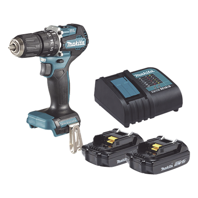 DHP487SYX2 - Taladro Rotomartillo Inalámbrico / 18V / 1,700 RPM / 40 N.m / Mandril 13 mm (1/2') / Motor Sin Escobillas / 2 Baterías 1.5 Ah