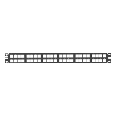 NKPP48HDY - Panel de Parcheo Modular / 48 Puertos / 1 UR / Alta Densidad / Keystone / Acero CRS / RoHS