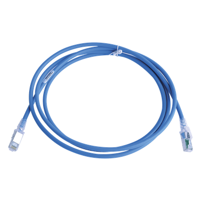 ZM6A-S07-06B - Patch Cord Cat6A S/FTP / 7 Pies (2.13 m) / CM/LS0H / Blindaje 360° / UL2043 / Alta Densidad