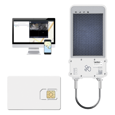 SOLARGUARDX100KITCODE - Kit Cerradura Inteligente GPS Solar / LTE Cat-M1 / RFID BLE OTA / IP67 / Batería 14400mAh / Autonomía 365 días / Panel Solar Integrado