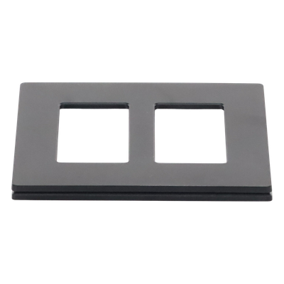 SC2MN - Placa de Pared / 2 Espacios / Diseño sin Tornillos Visibles / Acabado Satinado Midnight / Compatible Atenuadores y Controles Lutron