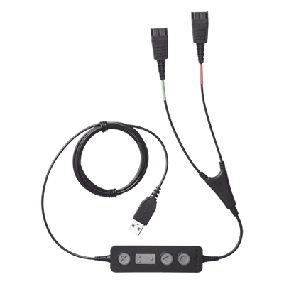 LINK-265 - Cable de Entrenamiento USB/QD / Conexión Dual / Control de Llamadas Integrado / Tecnología SafeTone / 2.62 pies (0.8 m)