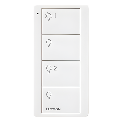 PJ24BWHL21P - Control Inalámbrico de 4 Botones / 2 Zonas de Iluminación / Clear Connect RF / Alcance 18 m (59.1 ft) Línea de Vista / Batería 10 Años